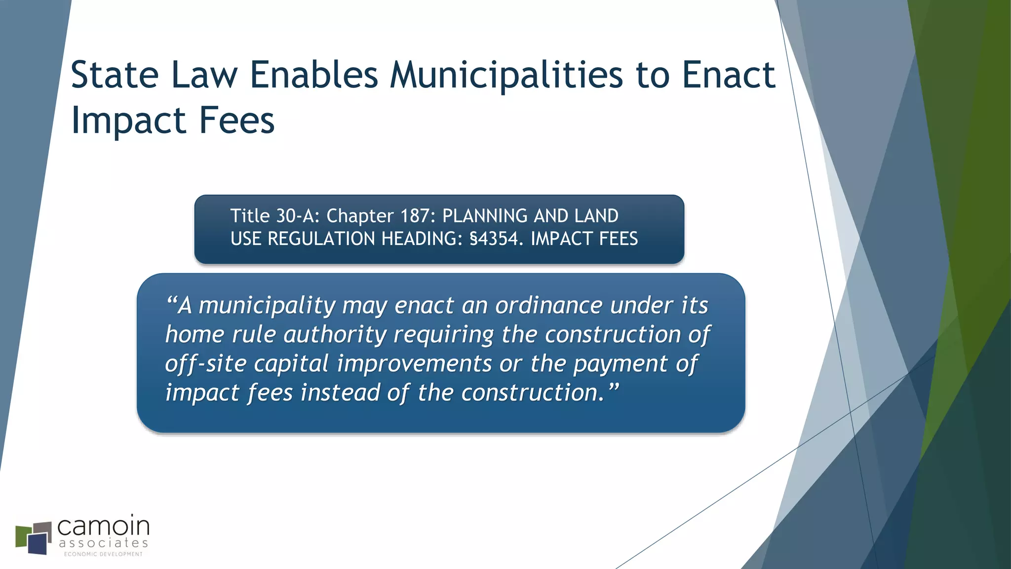 Overview of Municipal Impact fees | PPTX | Civil Engineering Industry ...