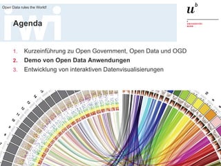 18. August 2017
Open Data rules the World!
25
Agenda
1. Kurzeinführung zu Open Government, Open Data und OGD
2. Demo von Open Data Anwendungen
3. Entwicklung von interaktiven Datenvisualisierungen
 