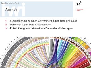 18. August 2017
Open Data rules the World!
35
Agenda
1. Kurzeinführung zu Open Government, Open Data und OGD
2. Demo von Open Data Anwendungen
3. Entwicklung von interaktiven Datenvisualisierungen
 