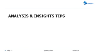 Page 15
ANALYSIS & INSIGHTS TIPS
@peter_oneill #ilive2015
 