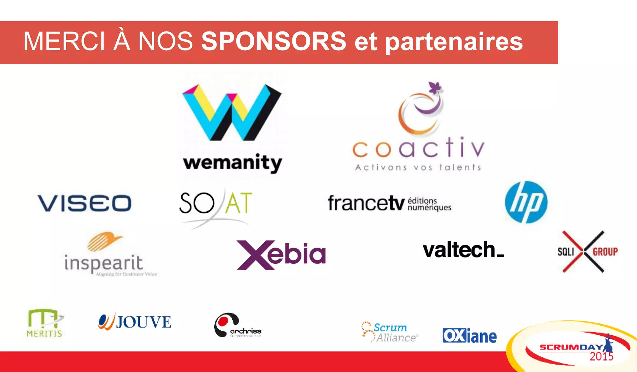 MERCI À NOS SPONSORS et partenaires
 