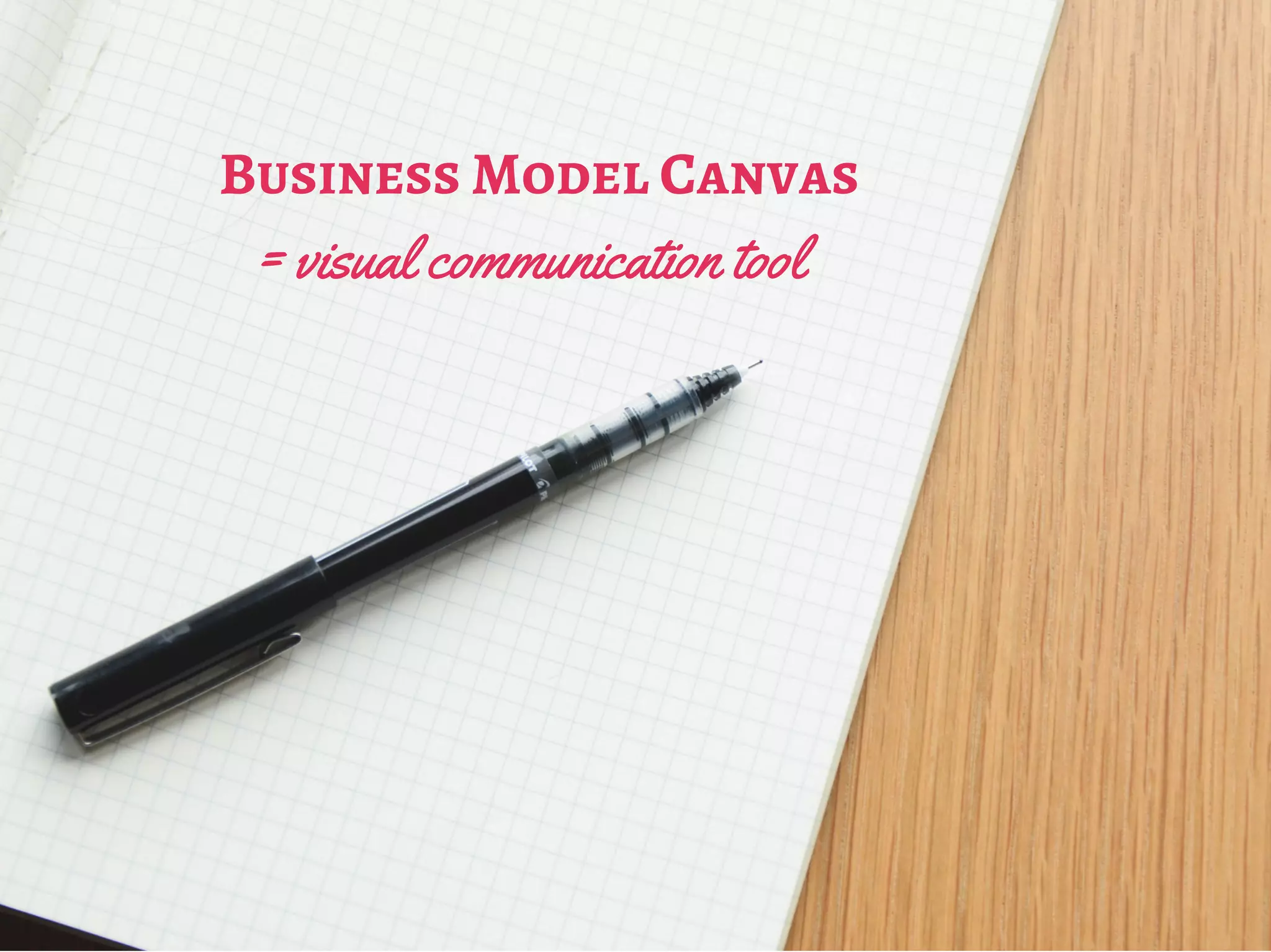 Business Model Canvas
= visual communication tool
 