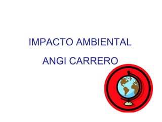 IMPACTO AMBIENTAL
ANGI CARRERO

 