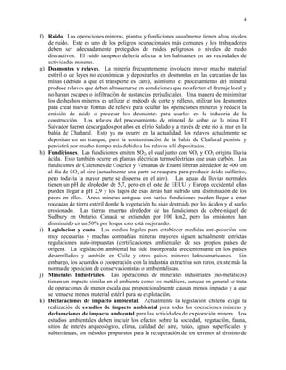 Impacto ambiental de la actividad minera | PDF