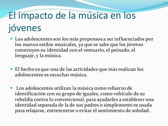 Impacto de la música en los adolescentes