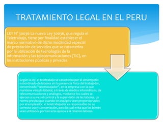 Impacto de la nueva ley sobre teletrabajo en | PPTX