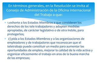 Impacto de la nueva ley sobre teletrabajo en | PPTX