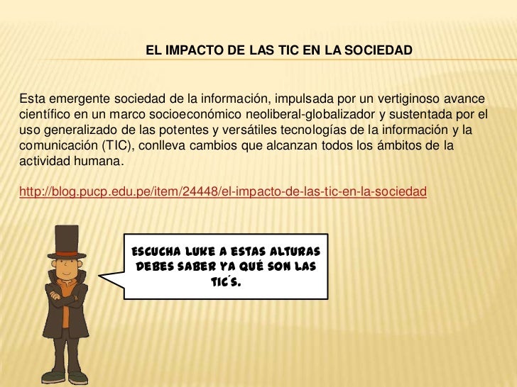 Impacto de las tics en la sociedad