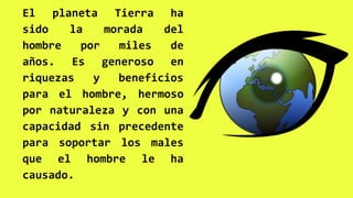 Impacto del ser humano en el medio ambiente | PPTX