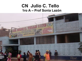 CN  Julio C. Tello  1ro A – Prof Sonia Lazón 