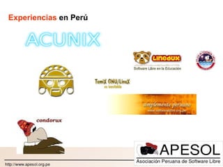 Experiencias  en Perú 