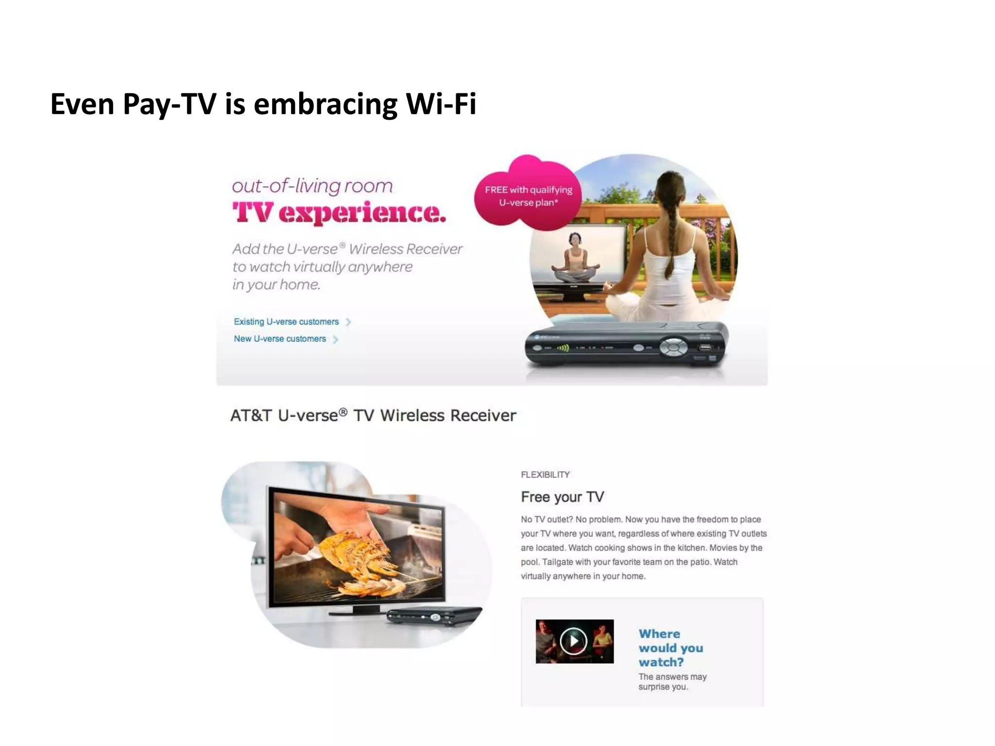 Even Pay-TV is embracing Wi-Fi
 