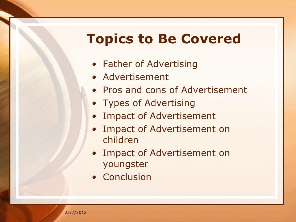 Impact of advertisement