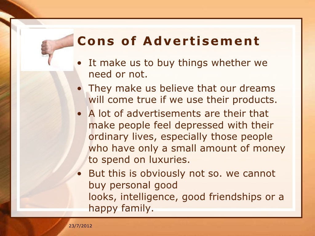 Impact of advertisement