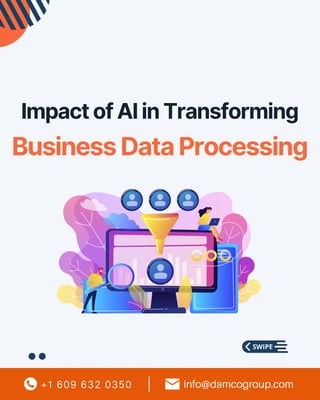 Impact of AI in Transforming
Business Data Processing
+1 609 632 0350 info@damcogroup.com
|
 