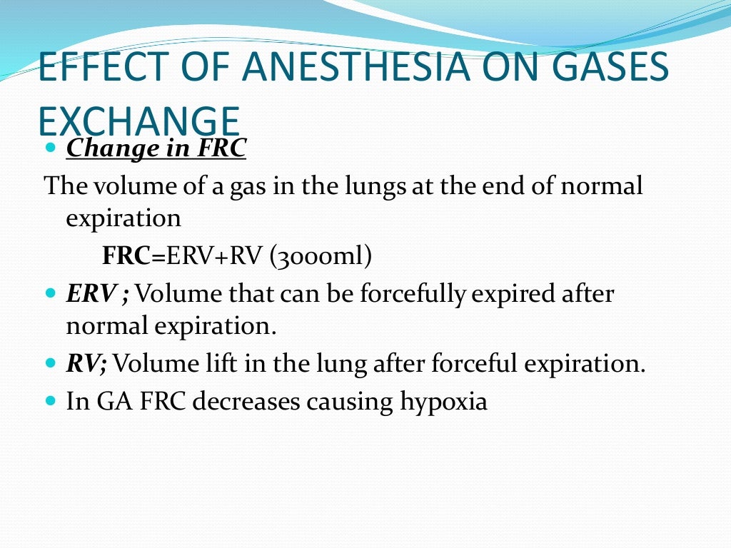 Impact of anesthesia on respiratory system