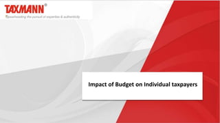 Impact of Budget on Individual taxpayers
 