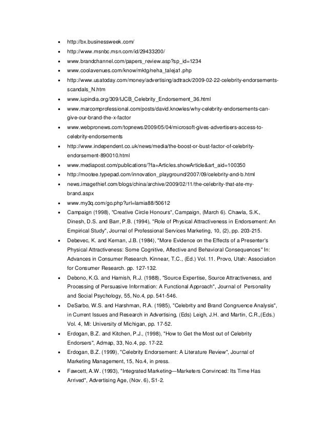 impact of celebrity endorsements on brand impact of celebrity endorsements on brand