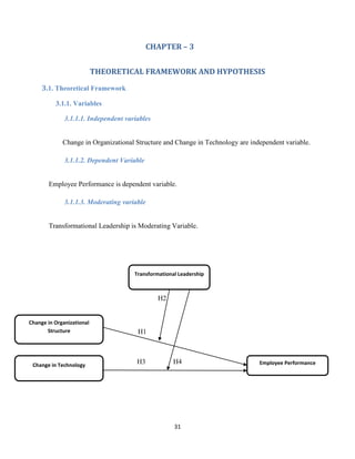 Impact of change in organizational structure and change in technology ...