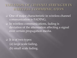Impact of channel in wireless communication | PPTX