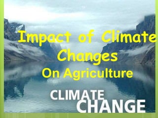 Impact of climate change on agriculture and food A Presentation to NGO ...