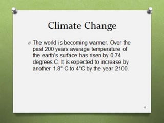 Impact of climate change on agriculture and food A Presentation to NGO ...