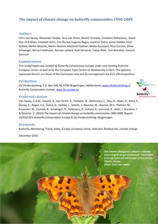 Impact of climate_change_on_butterfly_communities_1990-2009 | PDF