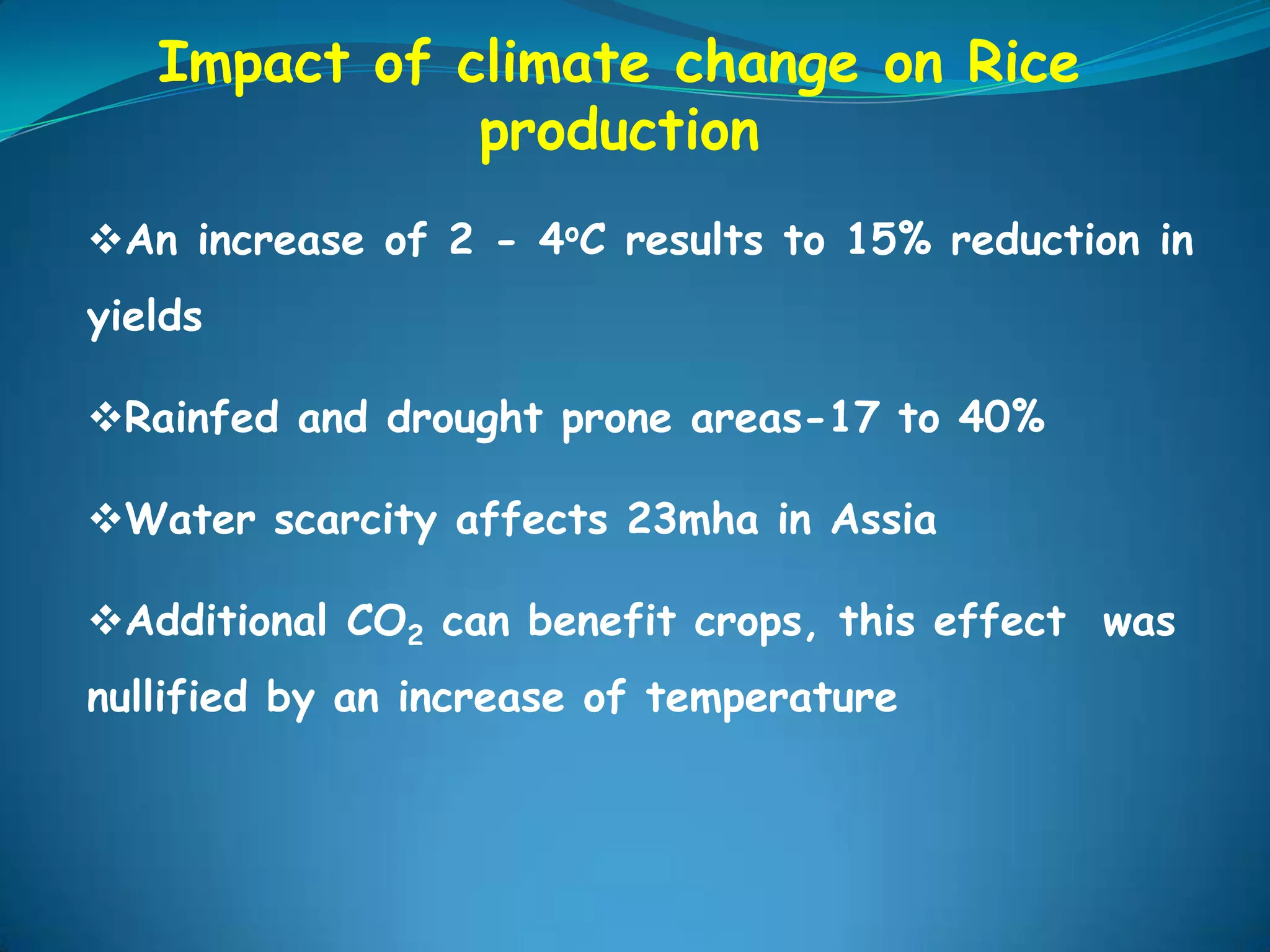 Impact of climate change on rice production | PPTX