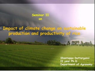 Impact of climate change on rice production | PPTX