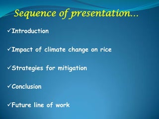 Impact of climate change on rice production | PPTX