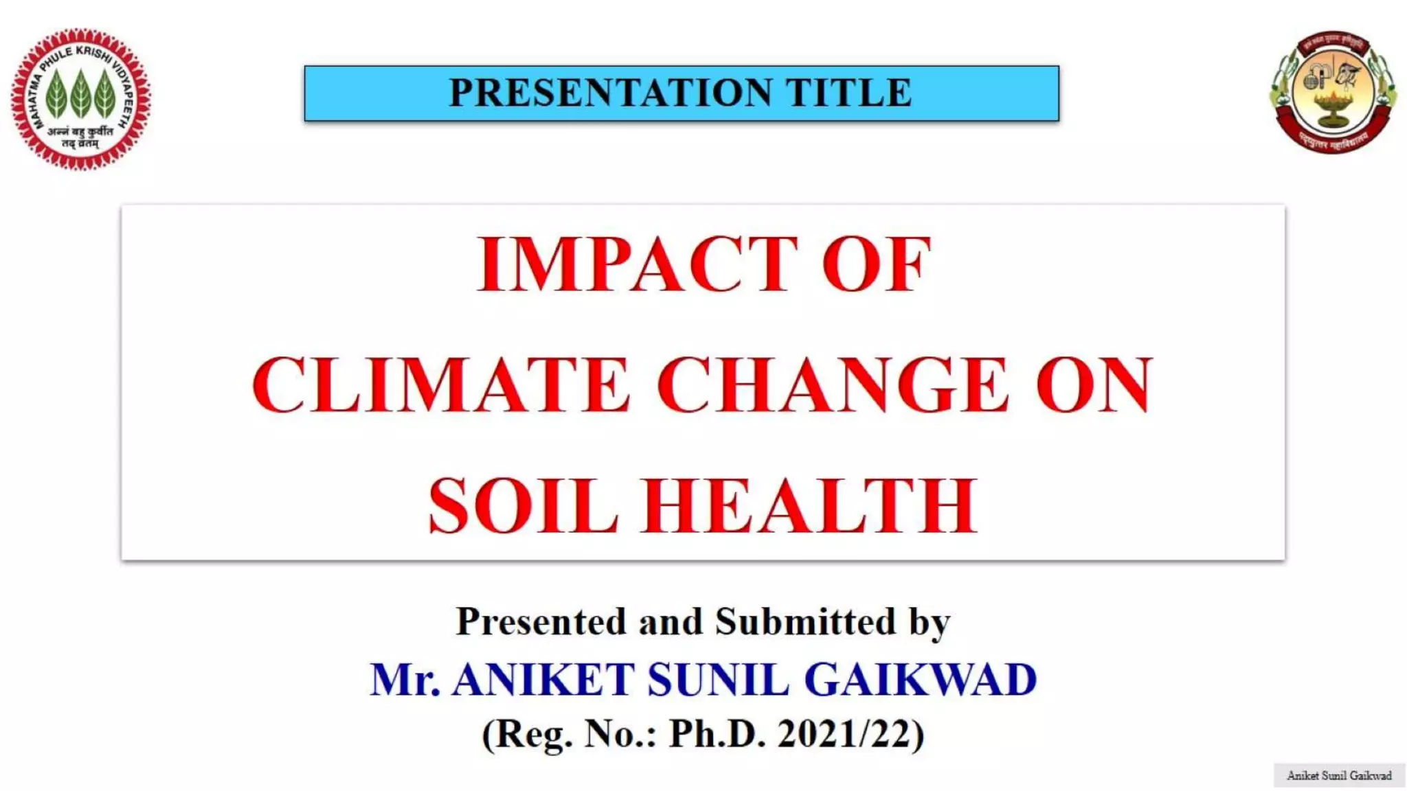 Impact of Climate Change on Soil Health | PPTX