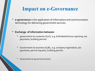 Impact of cloud computing in education, e governance | PPTX