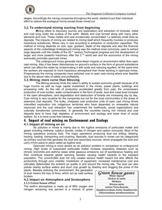 Impact of coal mining on environment and ecology with a special note on ...
