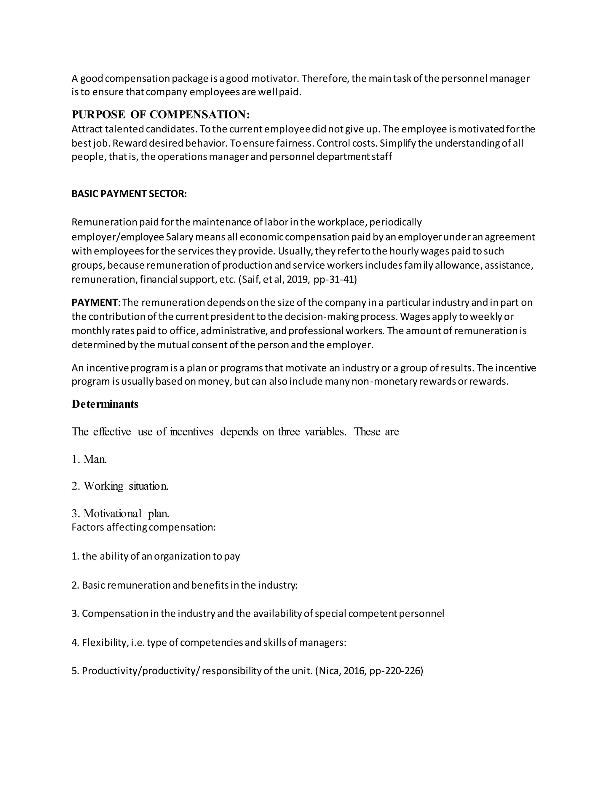 Compensation Affects Performance Impact of compensation on employee motivation at petroleum development ...