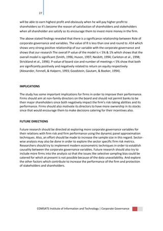 Impact of corporate governance on firm performance published | PDF