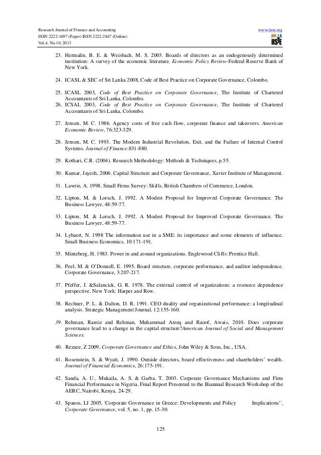 impact of corporate governance on firm Firm-level corporate governance characteristics, the impact is especially negative when the affected firm does not have evidence of board attention to risk. impact of corporate governance on firm Firm-level corporate governance characteristics, the impact is especially negative when the affected firm does not have evidence of board attention to risk.