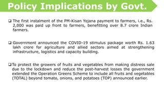 Impact of Covid-19 on Indian Agriculture | PPTX