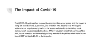 IMPACT OF COVID-19 ON THE INDIAN STOCK MARKET | PPTX