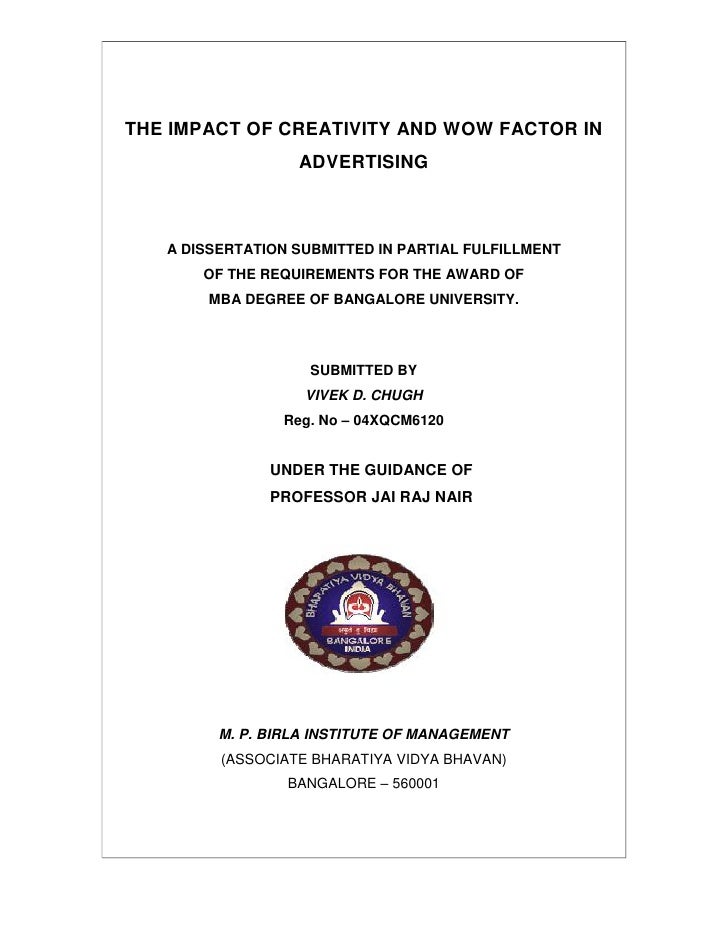 Dissertation report on life insurance