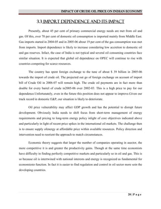 Impact of crudeoil price on indian economy | PDF