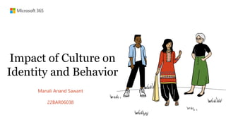 Impact of Culture on
Identity and Behavior
Manali Anand Sawant
22BAR06038
v
 