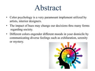 Impact of design and colour in interior having different perspective ...