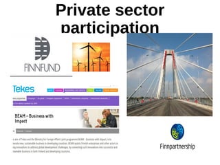 Private sector
participation
 