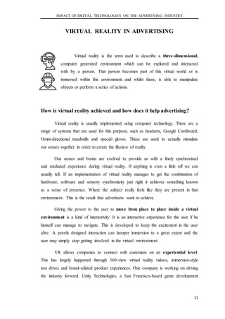 Impact of Digital Technologies on the Advertising Industry | DOCX