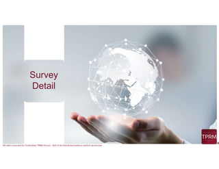 Survey
Detail
All rights reserved by Technology TPRM Forum – Not to be distributed without explicit permission
4
 