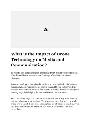 IMPACT OF DRONES ON SOCIETY Original_ POSITIVE AND NEGATIVE IMPACTS ...