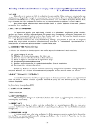 Impact of electronic commerce in marketing and brand developing | PDF