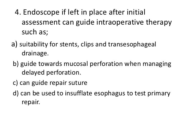 Impact of endoscopic assessment and treatment on operative