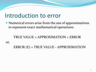 True Error Impact of error | PPTX