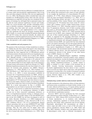 Impact of Folate and Homocysteine Metabolism on Human Reproductive ...